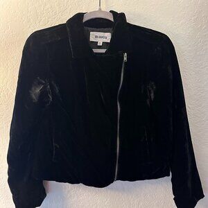 NWOT BB Dakota Black Velvet Motorcycle Jacket - Classic and Chic!